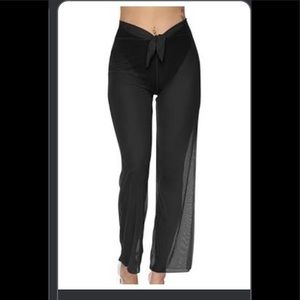 Merona Black Mesh Sheer Beach Pants